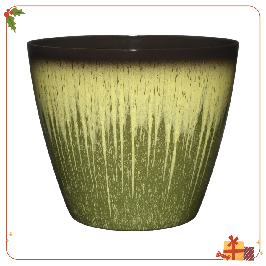 Plantador Vogue Willow Green - Pote interno e externo resistente a UV para flores, ervas, decoração moderna