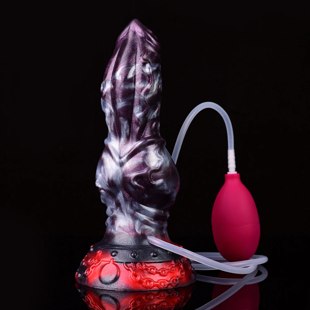 NSFU Fantasy Dog Knot Dildo Silicone Ejaculating Penis Squirting Anal Plug Sex Toys for Women Men Dildos with Suction Cup