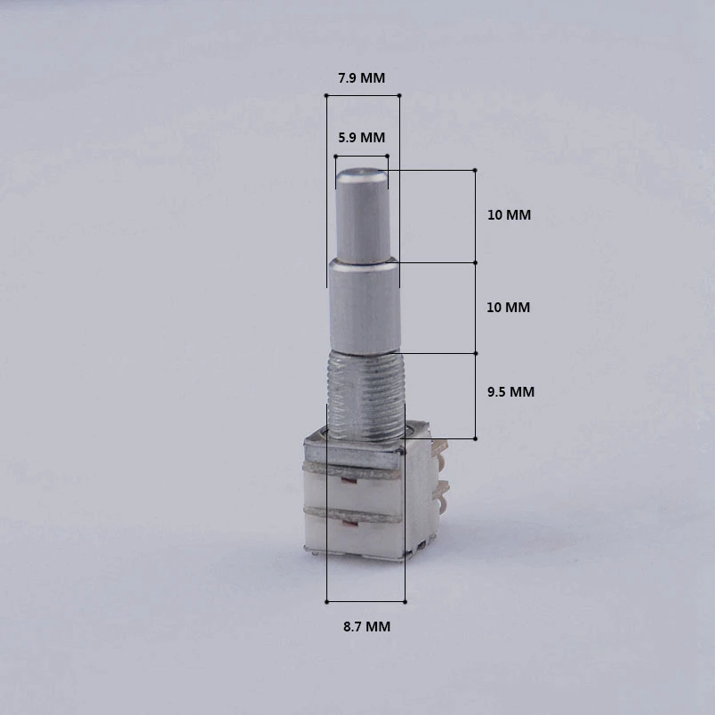 1 Piece Stacked Dual Concentric Potentiometer(POT) With Center Detent - (B5K/B10K/B50K/B100K/B250K/B500K) Made in Korea