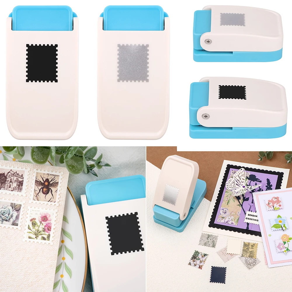DIY Handmade Postage Stamp Maker 1x0.8 Inch Rectangular Embossing Punch for Stamp Scrapbooking Paper Crafting Creative Tool