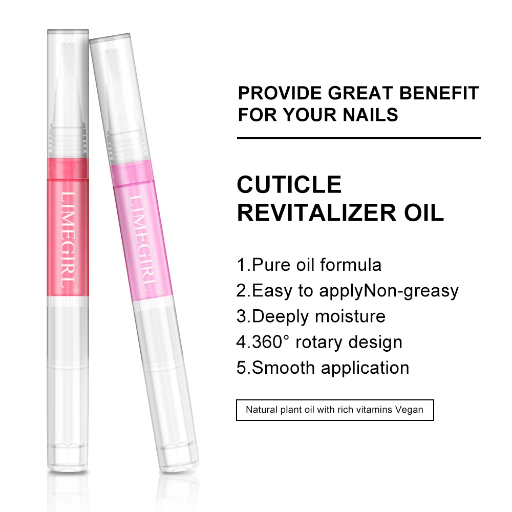 Limegirl 6pcs Cuticle Oil Nail Care Nutrition Oil Pen Gift Box Kit for Nails Nourishment Oil Dead Skin Cracks Care Product Set