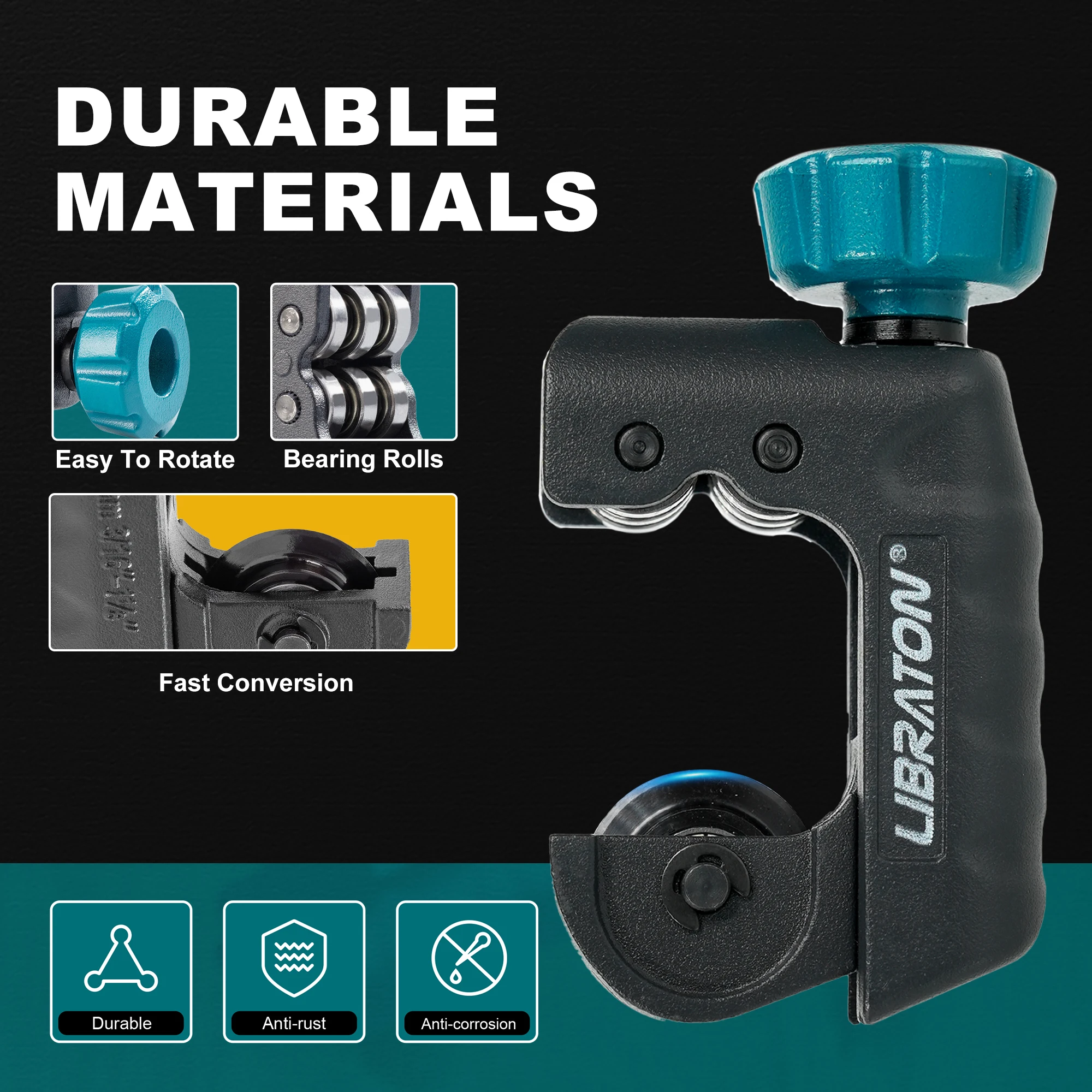 Libraton Mini Schläuche Cutter 4mm bis 28mm, Mini Rohr Cutter, kupfer Rohr Cutter mit Entgraten Werkzeug für Aluminium Rohr, Metall Rohr