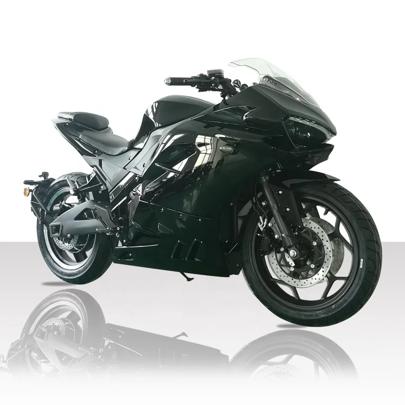 STLF Luyuan Range 200km Adulto 72V 5000W 130KM/H Bicicleta eléctrica negra mate Motocicletas eléctricas