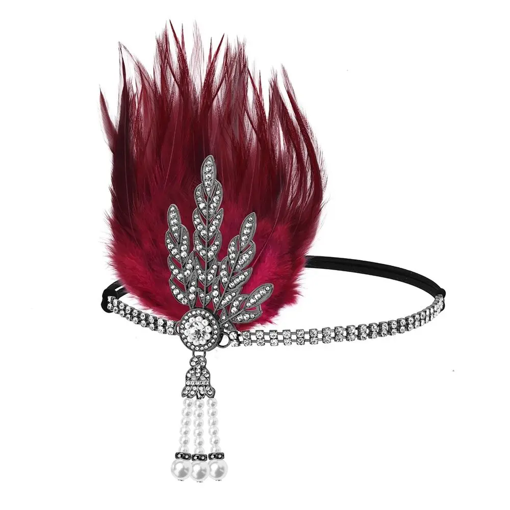 

Stage Performance Hair Band Tassels Korean Style Headband Feather Headwear Sequin Hair Band Masquerade Party Hair Accessories