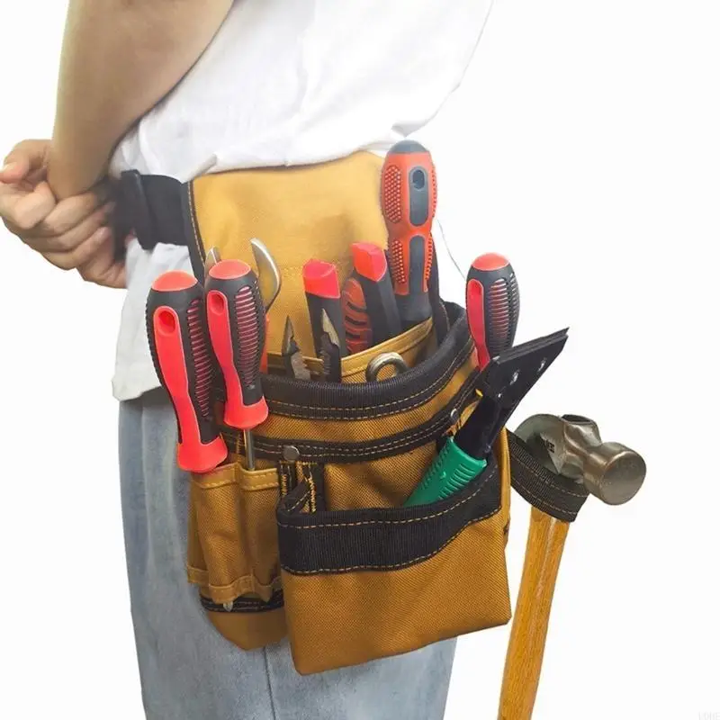   Easy Access Tool Belt Adjustable Detachable Bags Reinforced Fabric Storage Bag for Screwdriver Power Tool