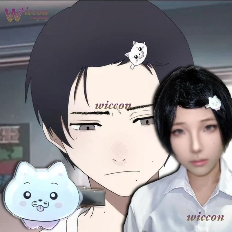 

Tsujinaka Yoshiki Cute Cat Kitty Cartoon Style Decor Hair Clip The Summer Hikaru Died Hairpin Anime Manga Cosplay Ornament Gift