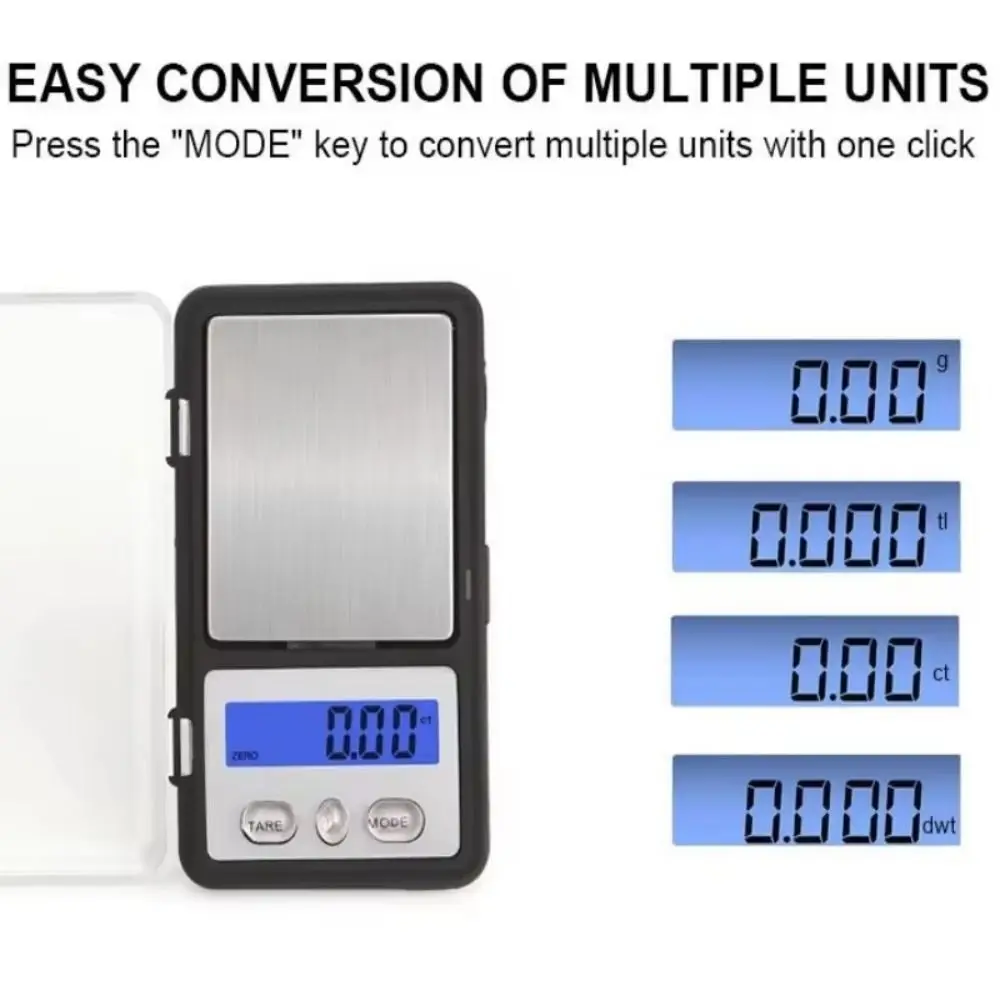 

Durable Mini Electronic Scale 200g/0.01g Portable Digital Scale Accurate LCD Pocket Scale Watch Scale