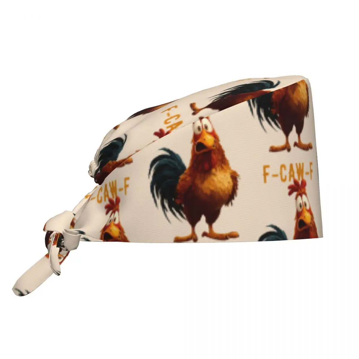 

Nurse Hat F Caw F Chicken Working Cap For Unisex Women Fashion Holder Long Hair Work Scrub Cap Breathable Medical Hat