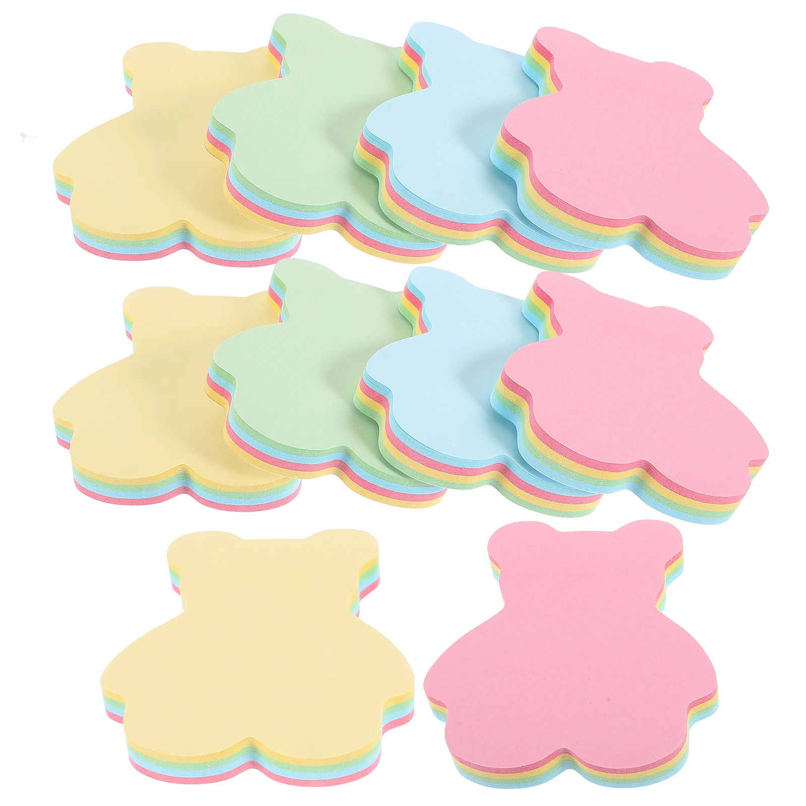 

10 Books Notebook Animal Cartoon Self-stick Notes Home Memo Stickers Daily Use Pads Cute Self-adhesive Compact