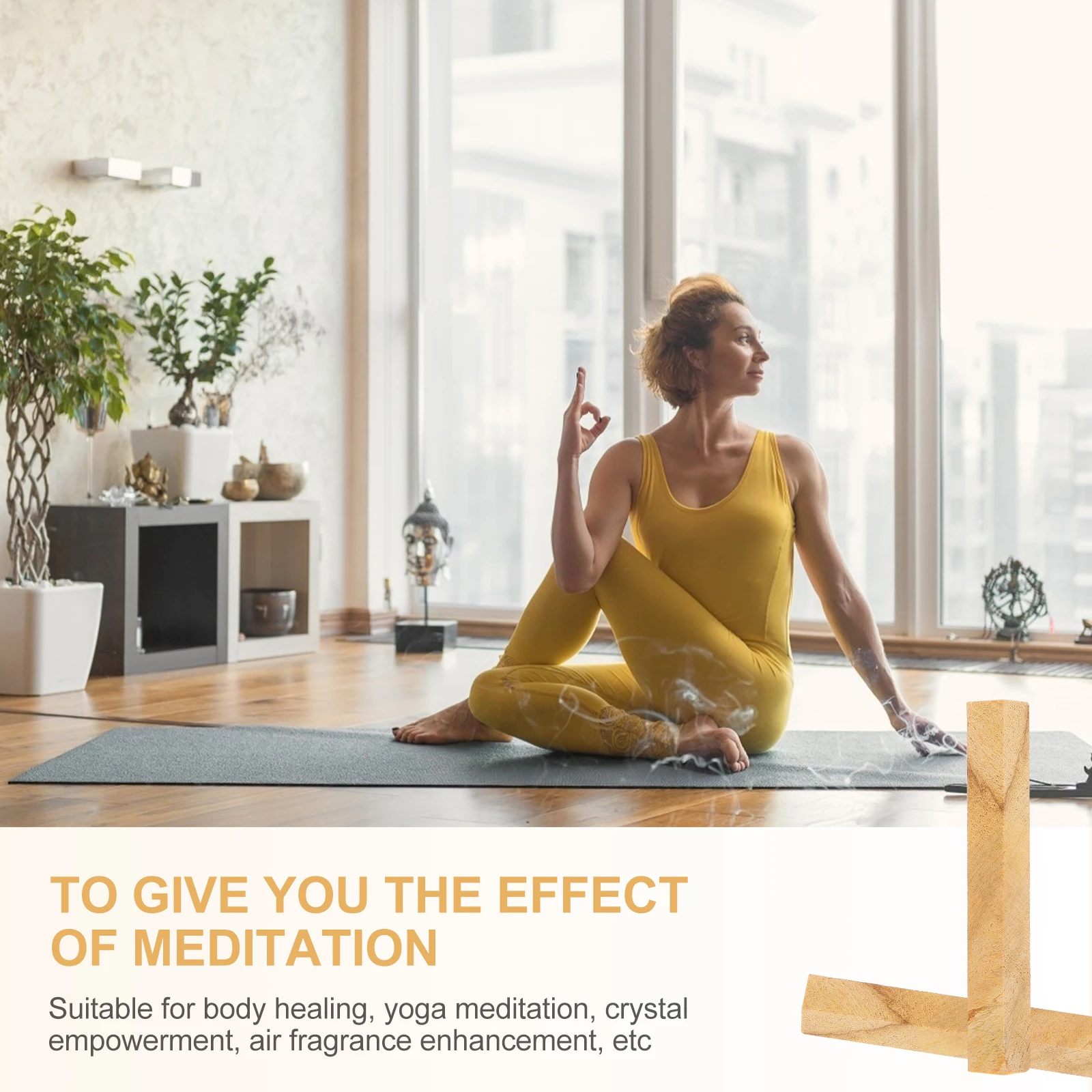 

1pc Peruvian Palo Santo Incense Natural Wood Rod For Meditation Aroma Purifier Burner Stick Calming Scent