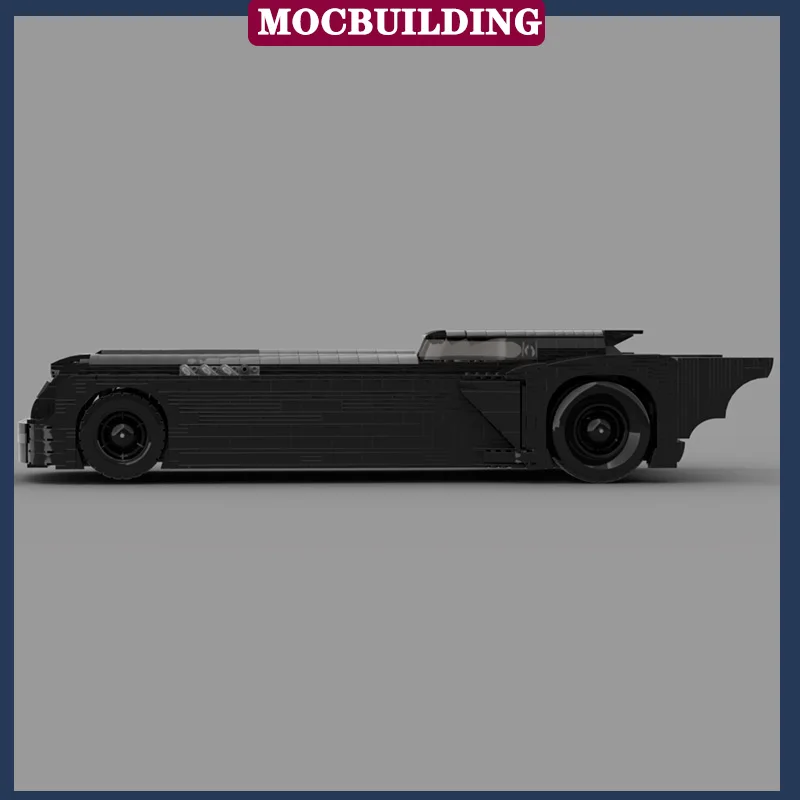 Black Sports Car Batmobile UCS Model Building Block The Animated Series Film Transportation Vehicle MOC Children\'s Toy Gift