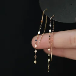 Luxury Long Tassel Ear Sequin Chain Earrings for Women Birthday Valentines Day Gift Party Earring Jewelry Pendiente De Mujer