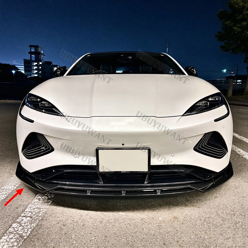 For 2022-2024 BYD Seal EV Front Bumper Lip Spoiler Splitters Body Kit Aprons Cover Guard Trim