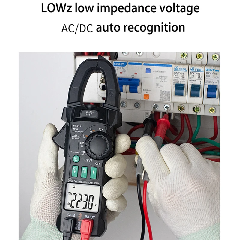 

Digital Multimeter Clamp Meters AC/DC Voltage Resistance Temp multimetror NCV Universal Tester Auto Range VFC Tools FY219