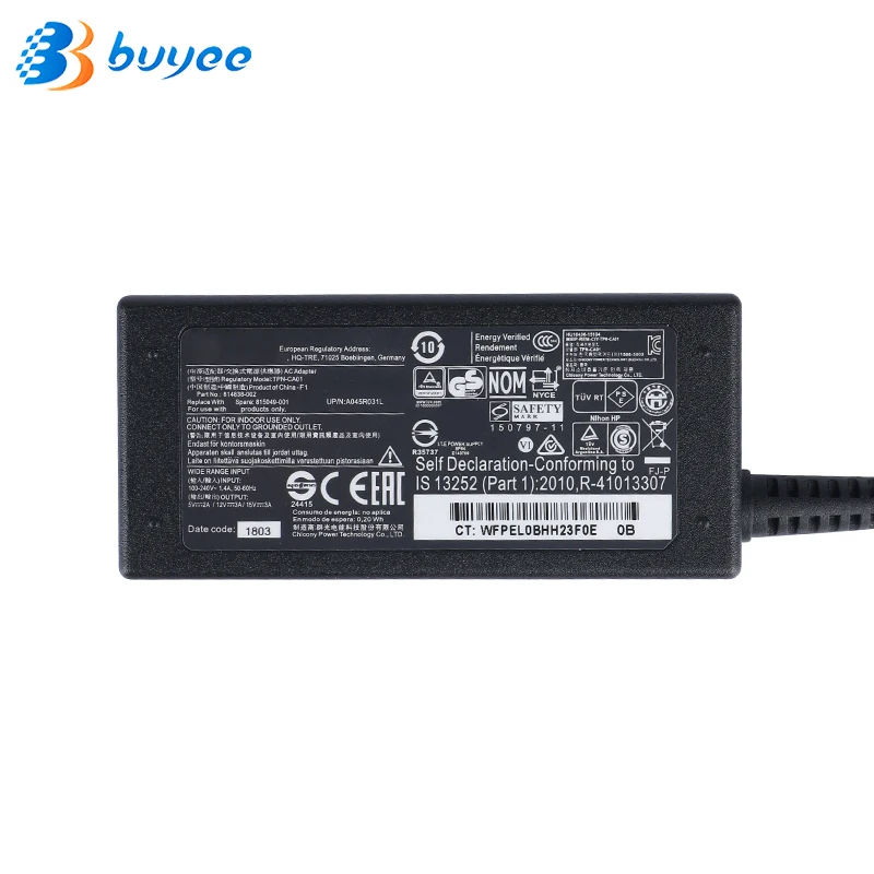 New Genuine TPN-CA01 15V-3A-45W Original 814838-002 AC Adapter USB Type-C For HP Pavilionx2 12