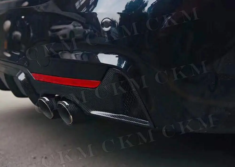 

Матовый черный спойлер заднего диффузора для BMW 4 серии F32 F33 F36 M Sport 2014-2018, защита заднего бампера с карбоновым эффектом