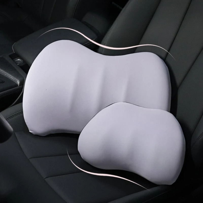 

Подголовник автомобиля на талии, элегантная фиолетовая подушка для автомобильного сиденья из ледяного шелка, товары для интерьера, сплошной цвет, универсальный простой подголовник, подставка для талии