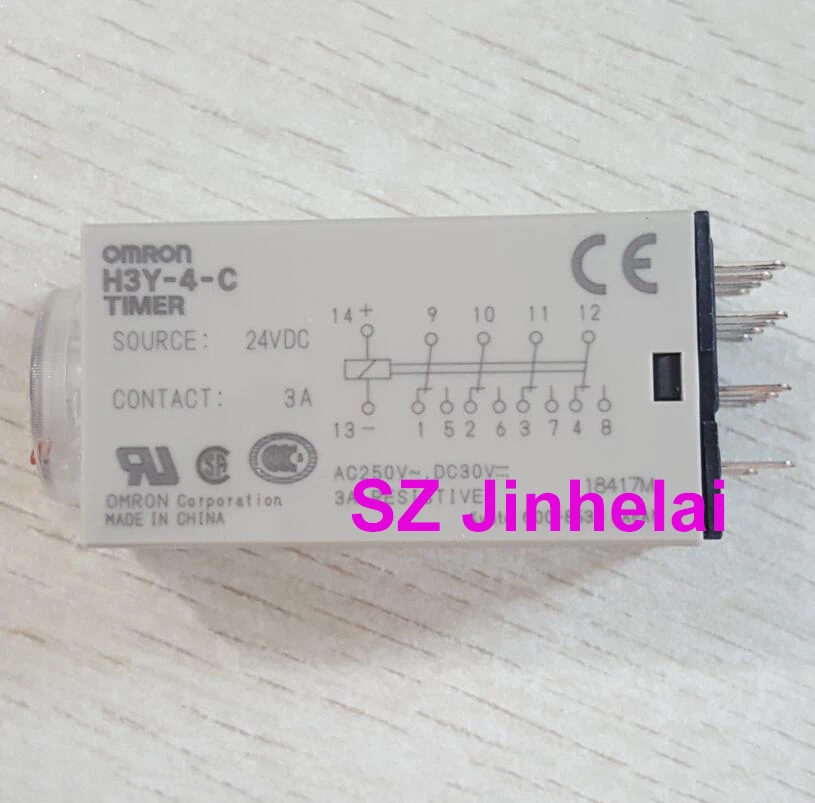 OMRON H3Y-4-C DC24V Authentic Original Relay Timer 24VDC off Delay Timer Relay Time 1S 5S 10S 30S 60S 3M