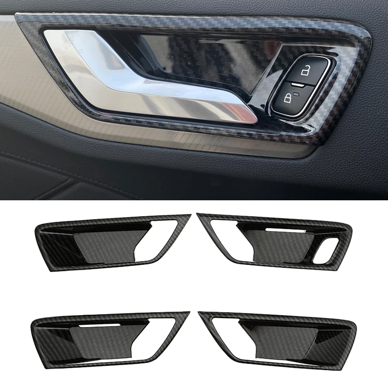 For Ford Focus 2022 2021 2020 2019 MK4 Carbon Fiber Style Inside Door Handle Cover Trim Car Accessories