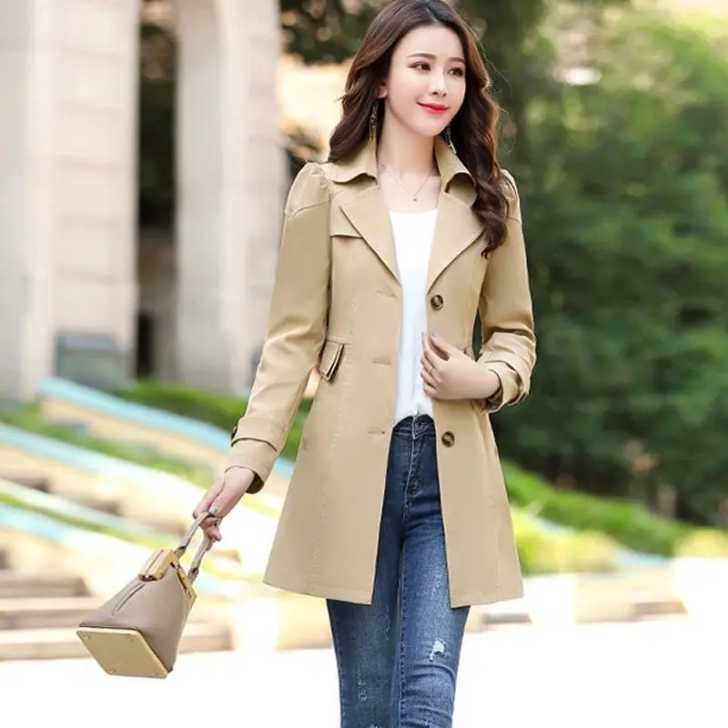 

Windbreaker Women's Versatile 2023 Spring Autumn New Fashion Clothing Korean Jacket Trench Coat for Women Oversize Women Coat