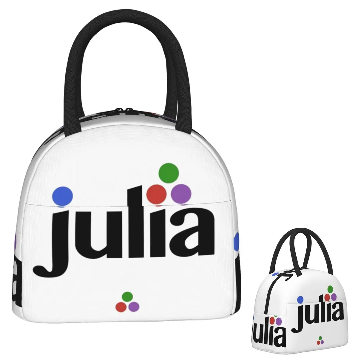

Julia Hex Logo Lunch Bags Insulated Bento Box Waterproof Lunch Tote Leakproof Picnic Bags Thermal Bag for Woman Girl Work