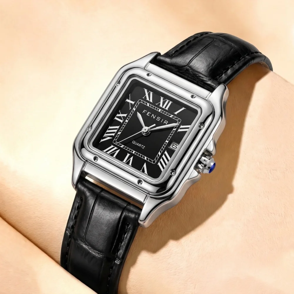 Minimalist Square Women's Quartz Watch, Roman Numeral Waterproof Calendar Leather Strap Wristwatch, Light Luxury Niche Commuter Watch for Women, Versatile Ins-Style Student and Workplace Watch, Versatile Gift for Daily Use, High-End Waterproof Quartz Women's Watch, Influencer-Favorite Small Square Watch, Exquisite Versatile Fashion Watch
