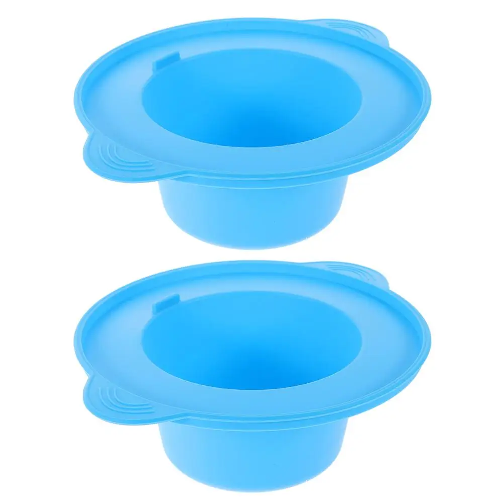 2 قطعة آلة تدفئة الشمع لإزالة الشعر 400 مللي وعاء داخلي من السيليكون للمنزل مجموعة الصبح للنساء المهنية