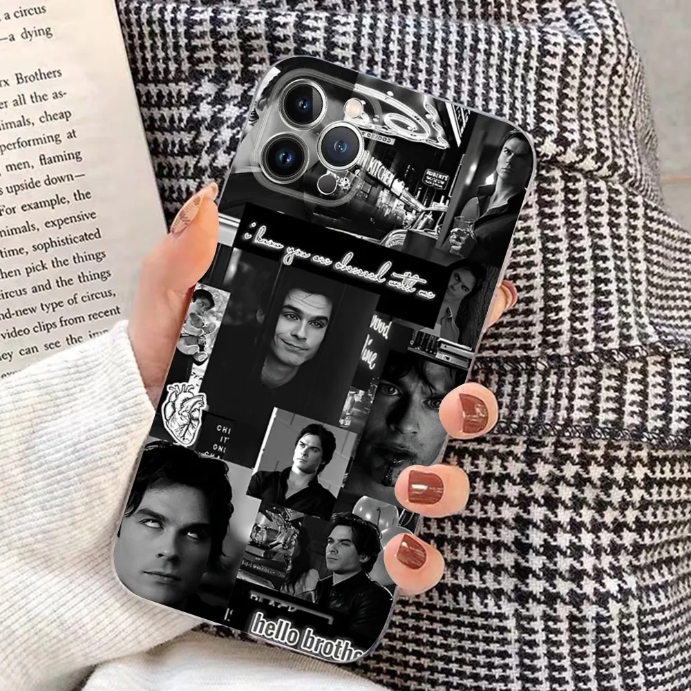 The Vampire Diaries Damon Salvatore Phone Case For iPhone 14 13 12 Mini 11 Pro XS Max X XR SE 6 7 8 Plus Soft Silicone Cover