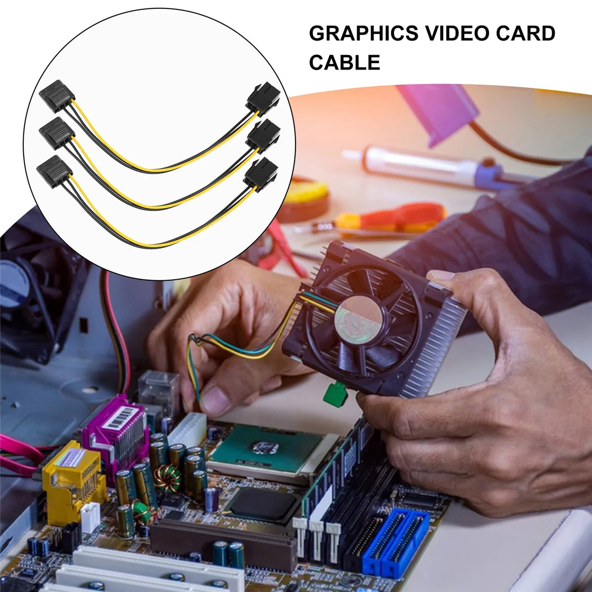 10ชิ้น Molex TO PCI-E อะแดปเตอร์แปลงไฟ4Pin 4ขาตัวเมียเป็น6ขาสายแปลงการ์ดวิดีโอกราฟิก6Pin ตัวเมีย