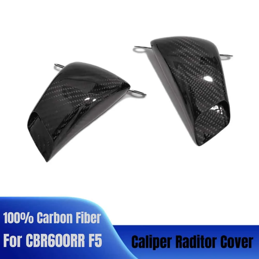 Para HONDA CBR600RR F5 CBR600RR 2007-2026, Cubierta de Radiador de Pinza de Freno Delantero de Motocicleta 100% Fibra de Carbono