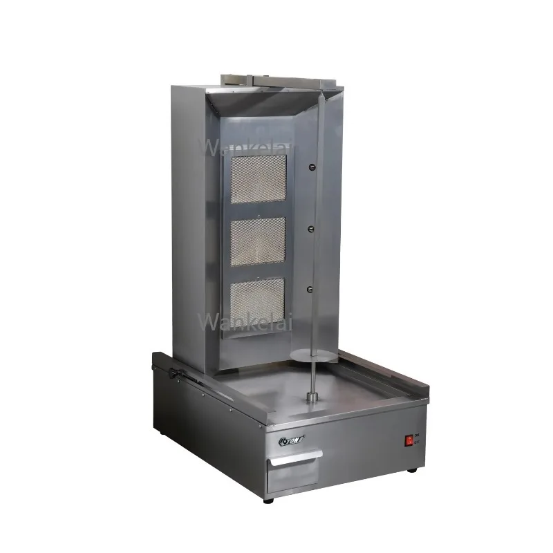 Máquina Shawarma de 3 quemadores, máquina comercial de Kebab para restaurante con máquina de asar Vertical de alta calidad a la venta