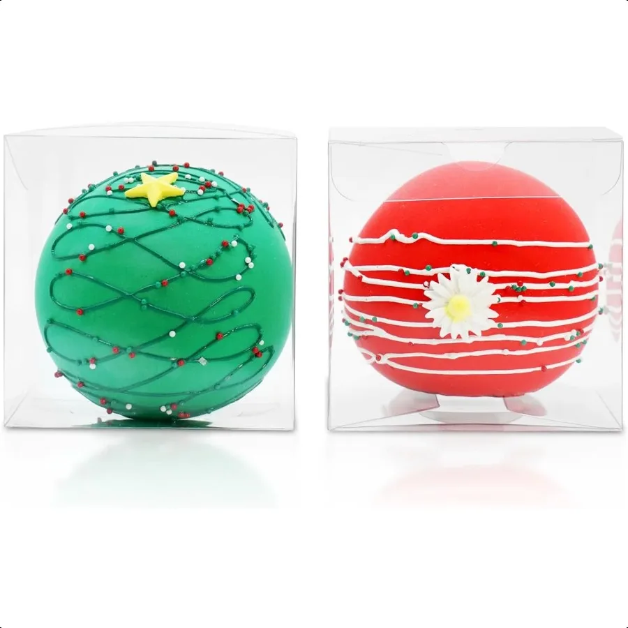 Scatole trasparenti per bomboniere da 100 pezzi Scatole per bomboniere al cioccolato da 3x3x3 pollici Scatole regalo trasparenti Scatola per cupcake Scatola per aroni per feste di compleanno di nozze