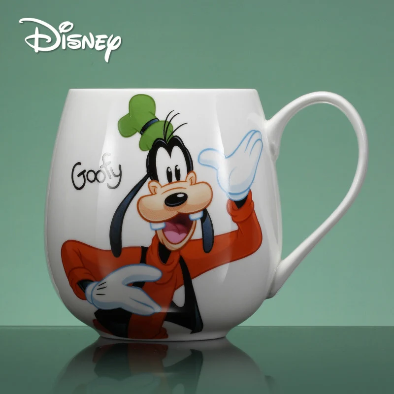 Disney Mug Cup Water Bottle Cute Goofy Pluto Mickey Minnie Mouse Daisy Cup Kids Cups Ceramic Milk Coffee Cup 300ML Gift