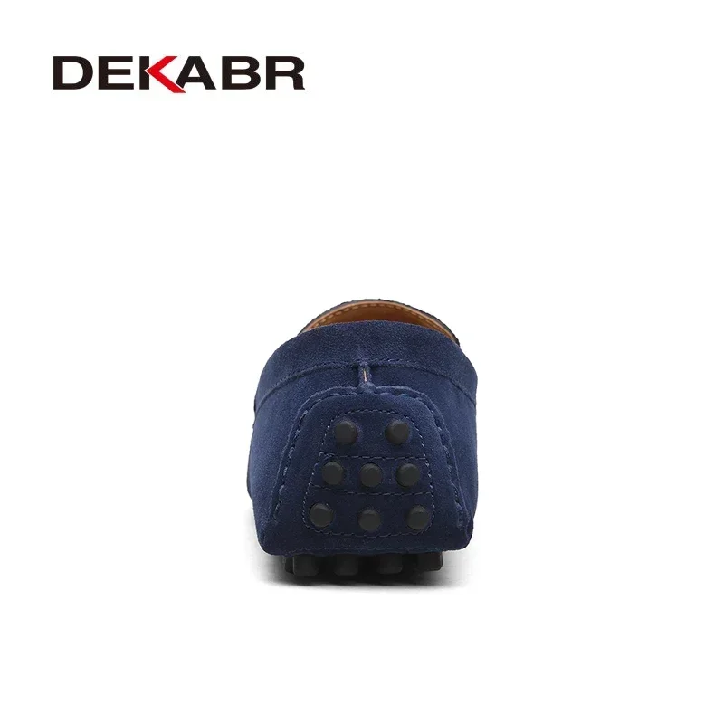 DEKABR, zapatos informales para hombre, zapatos de moda para hombre, mocasines de cuero genuino para hombre, mocasines sin cordones, zapatos planos