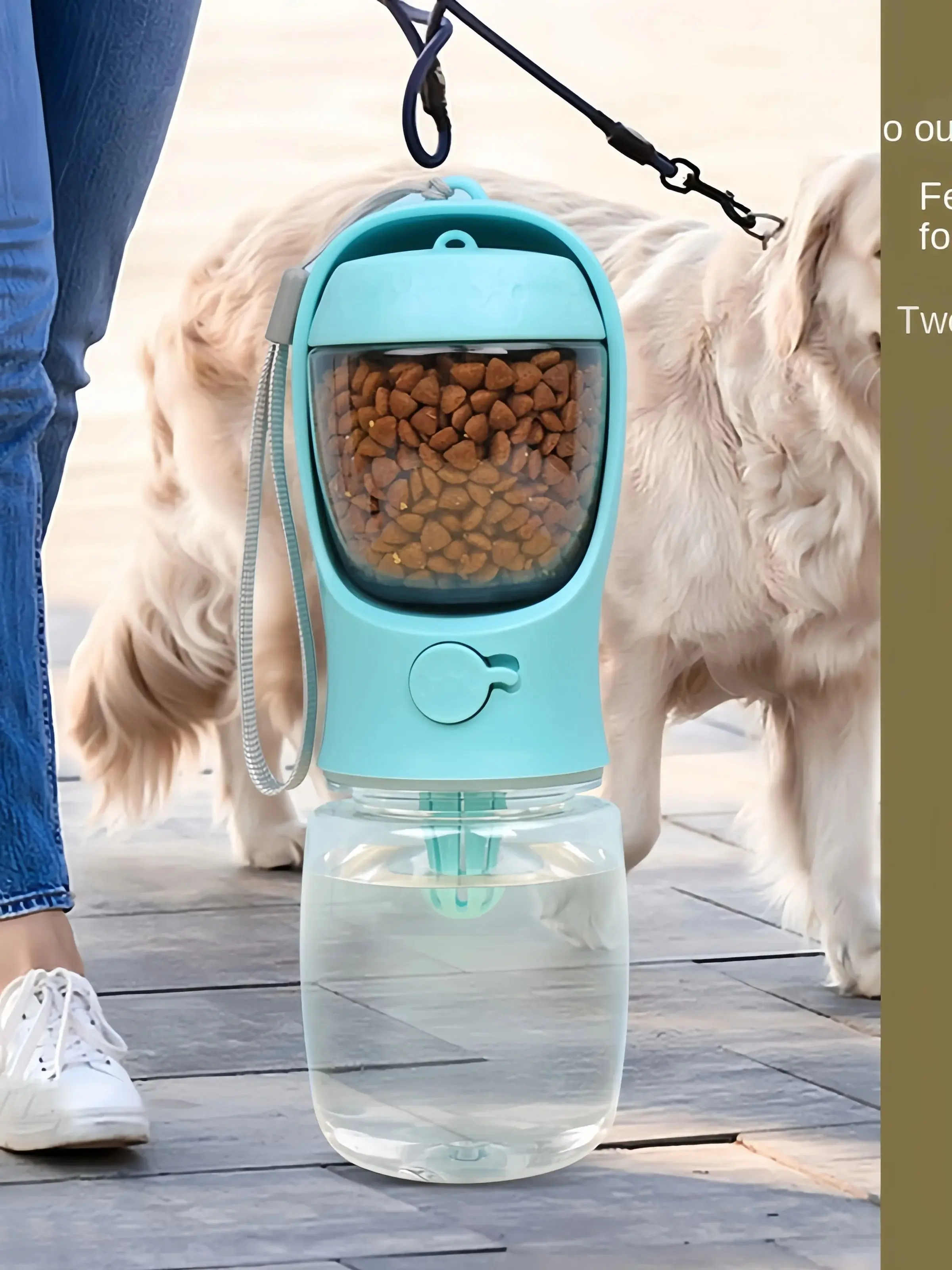 Bouteille d'eau Portable pour chien et chat, avec stockage de nourriture et d'eau, pour chiots, animaux domestiques, bol mangeoire pour chiens, fournitures de voyage en plein air pour animaux de