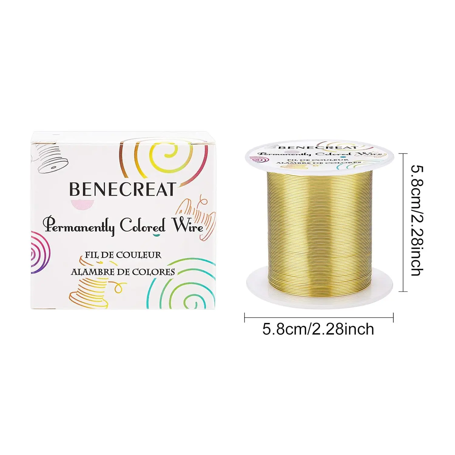 22 Gauge 164FT Tarnish Resistant Gold Wire Jewelry Beading Wire for Beading Wrapping and Other Jewelry Craft Making