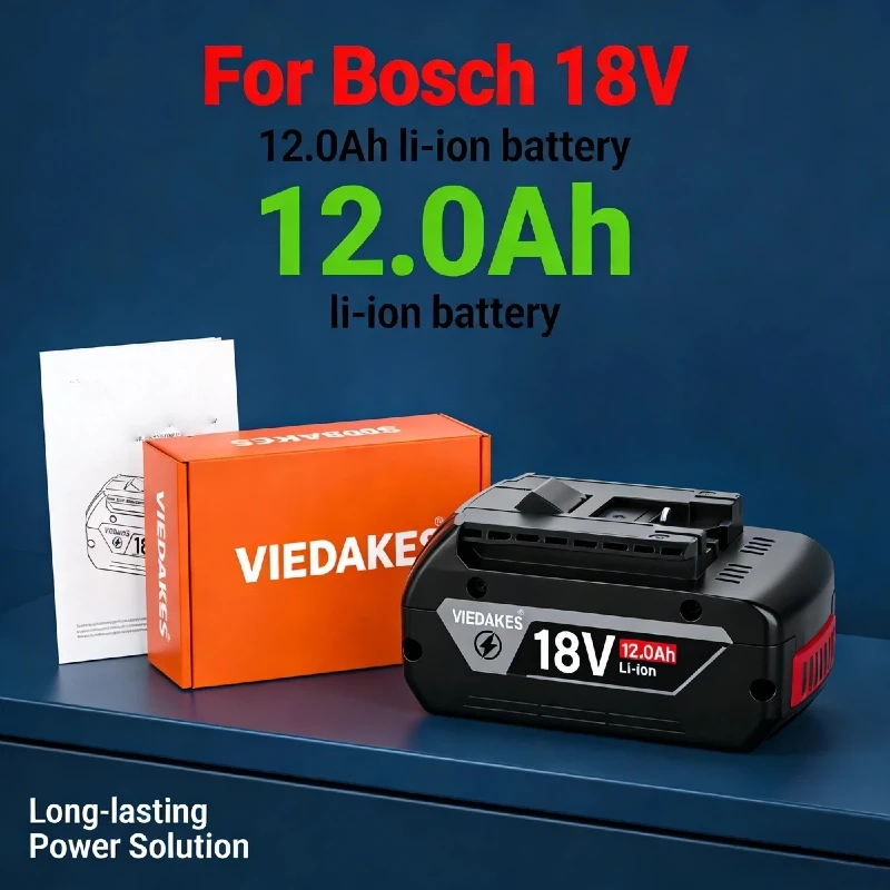 

Original For BOSCH 18V battery, 12000Ah, for Bosch 18V power tools GBA GBH GSR GSB BAT618 BAT609 BAT620 Replacement Battery
