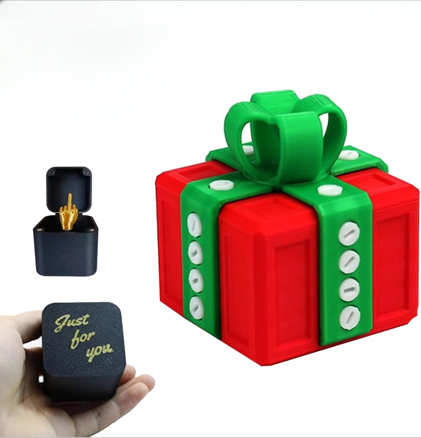 هدايا مضحكة للرجال، هدايا عيد الميلاد على شكل فيل أبيض للبالغين، صندوق هدايا مزحة مكتبي لعيد الميلاد، هدية ملتوي واسعة #1