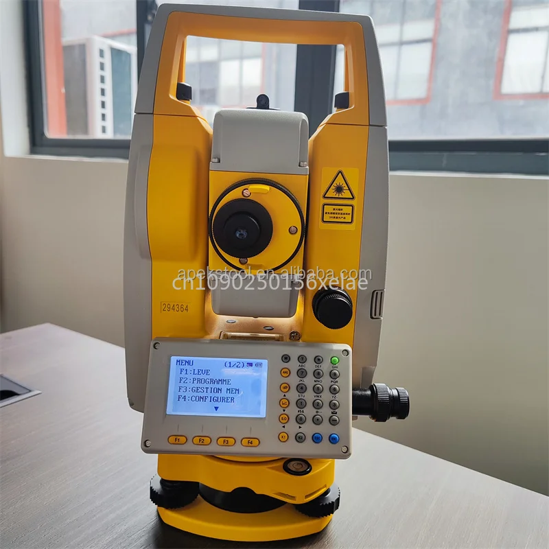 Construção ferroviária e ponte Voz em inglês R1000 Estação total de levantamento de precisão sem refletor 2 '' Sul NTS 332R10