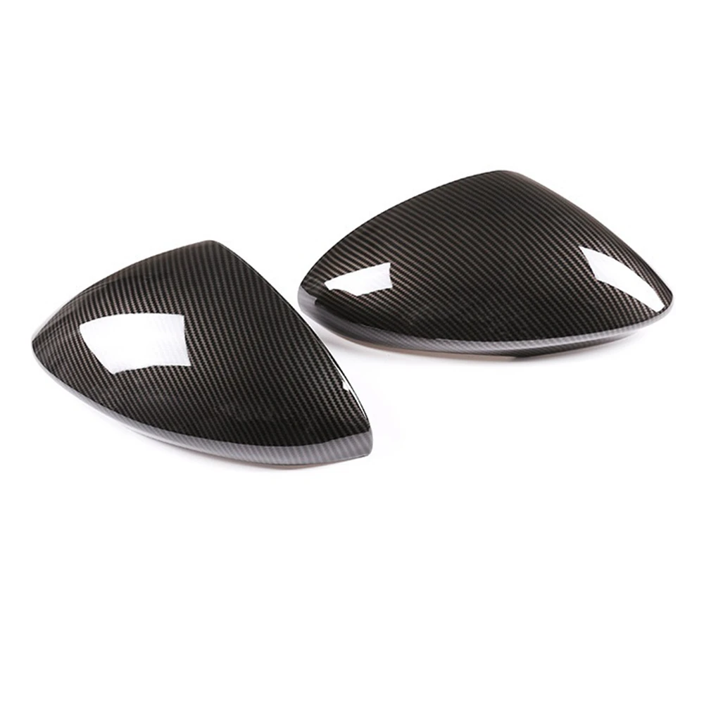 Car Side Rearview Mirror Housing Cover Carbon Fiber Style for Alfa Romeo Stelvio 2017-2020