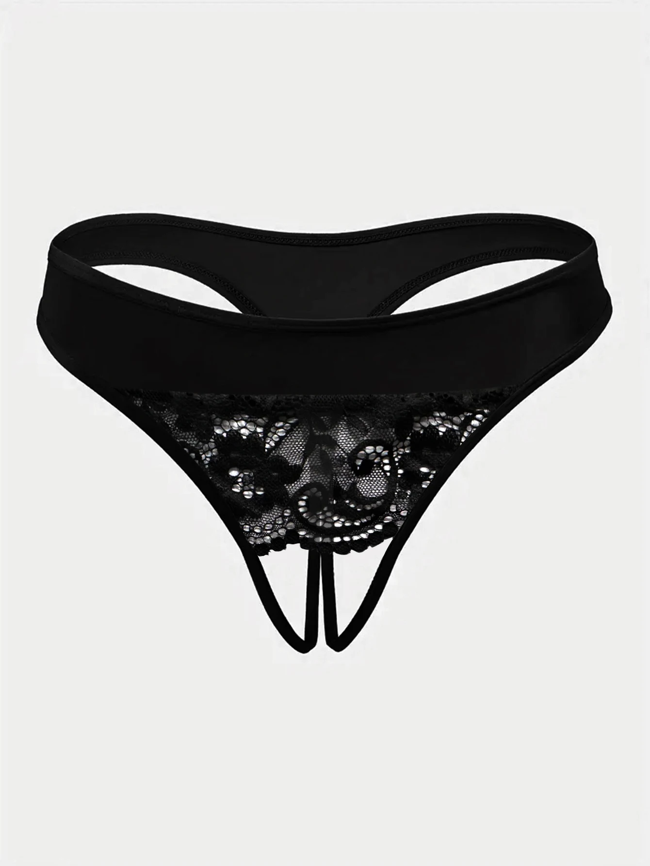 3pcs Lace Thongs Sexy Crotch Opening Panties for Women Underwears Erotic Crotchless Female Intimates Lingerie