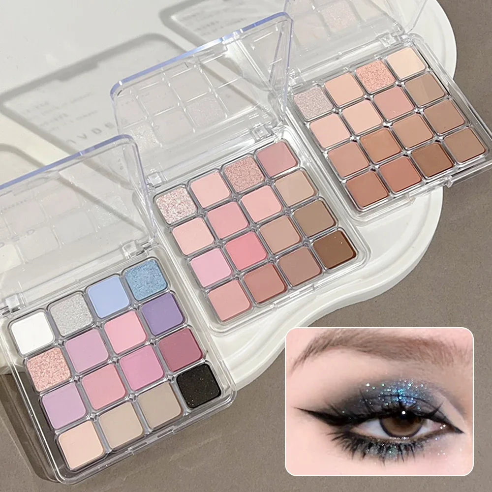 16 Color Eyeshadow Palette Nude Matte Color Tea Eye Shadow Contour Charming Daily Makeup Waterproof Lasting Eye Korean Comestic