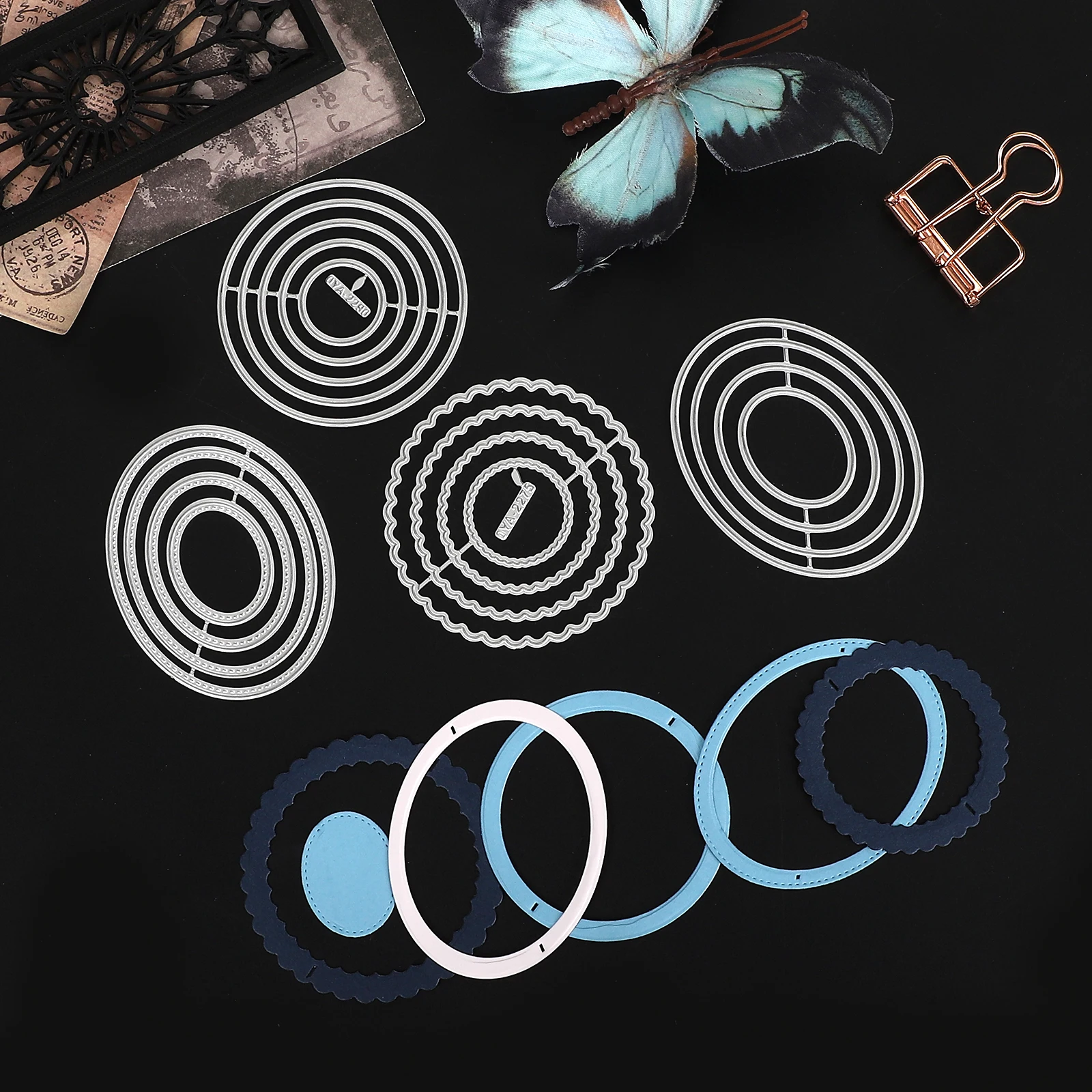 إطار قاعدة عتيق، حدود مجوفة، قالب قطع المناظر الطبيعية الهندسية، مواد مجلة إبداعية ذاتية الصنع، مستلزمات الطلاب، أدوات مكتبية