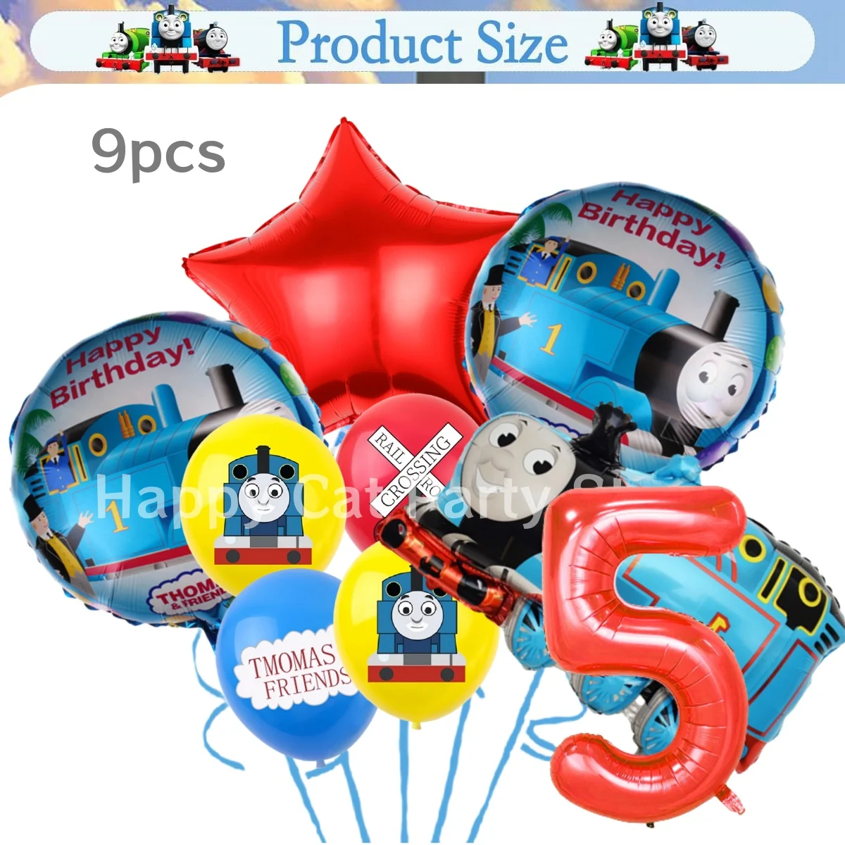 Thomas The Train Birthday Party Decor Thomas Tableware Tablecloth Plate Cup Balloon Baby Shower Kids Favors Gifts Party Supplies