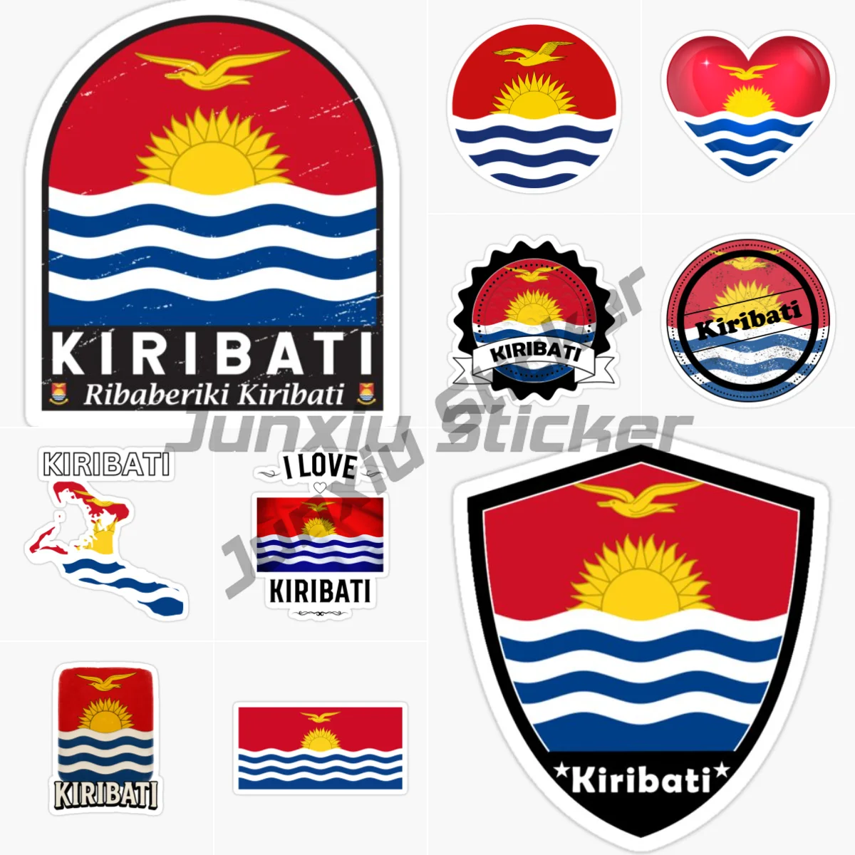 

The Republic of KIRIBATI Flag Laptop Computer Host Decal Fashion DIY Decor Accessories