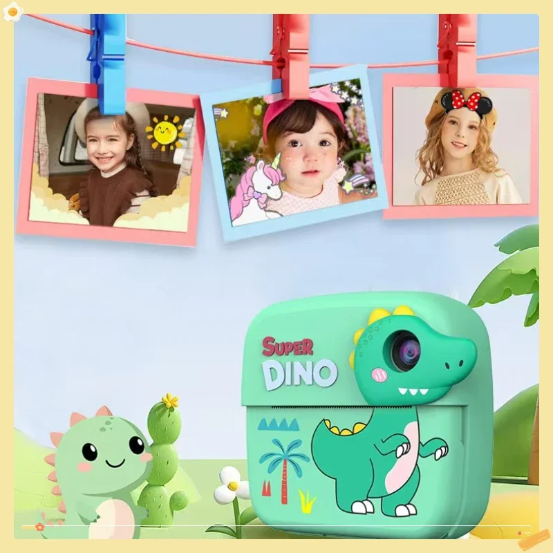 Kids HD Digital with 32G Memory Card Camera Instant Print Photo Label Thermal Print Photo Video Print Camera Toys