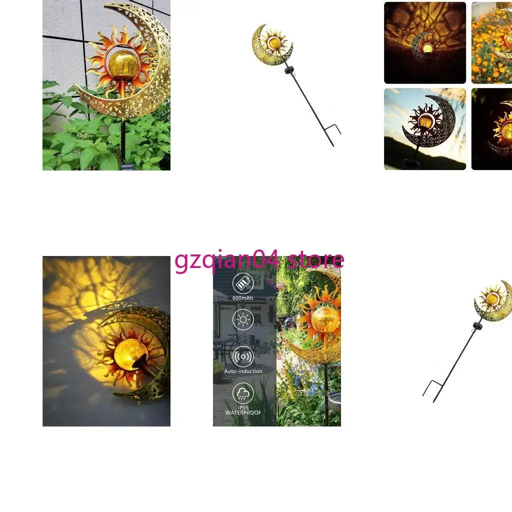 

N7MD Outdoor Solar Garden Lamps IP65 Moon and Star Camping Site Lighting Energy Saving Solar Light for Yard Pathway