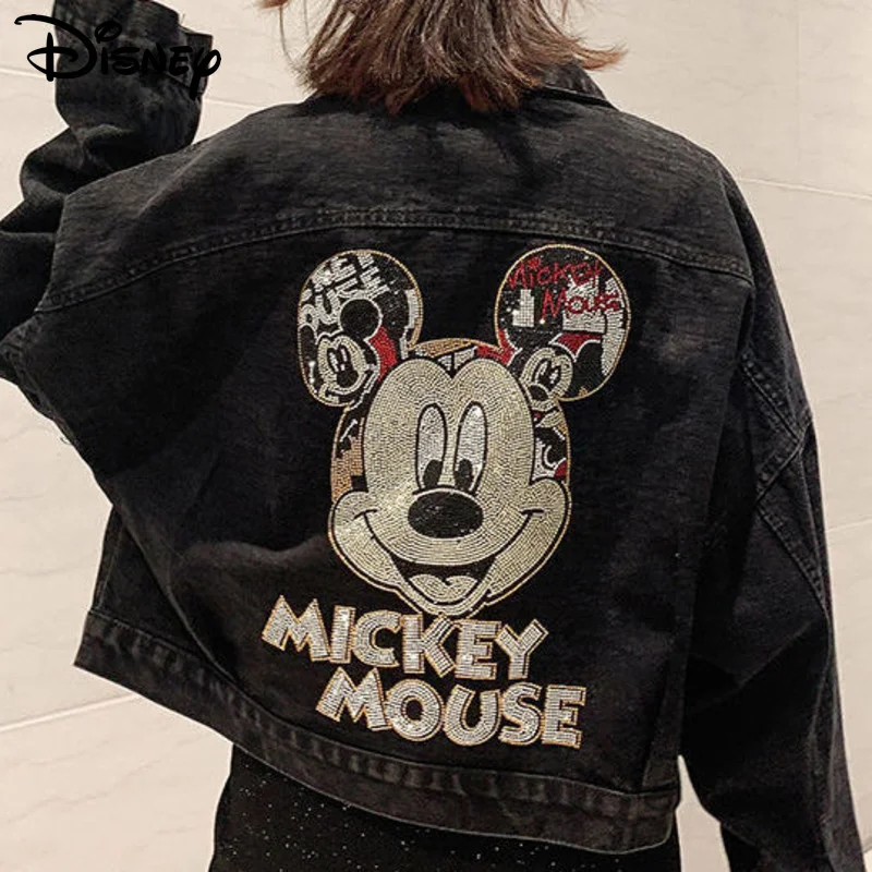 Disney Mickey Cartoon Fashion Denim Coat Hip-hop Streetwear Trendy Men Women Jackets New Korean Loose Harajuku Couples Y2k Tops