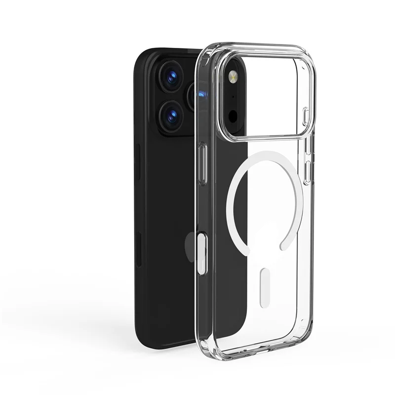 

Original Touch Camera Button Clear Magsafe Case For iPhone 17 Air 17Pro 16Pro 15 14 15Pro Max Wireless Charging Shockproof Cover