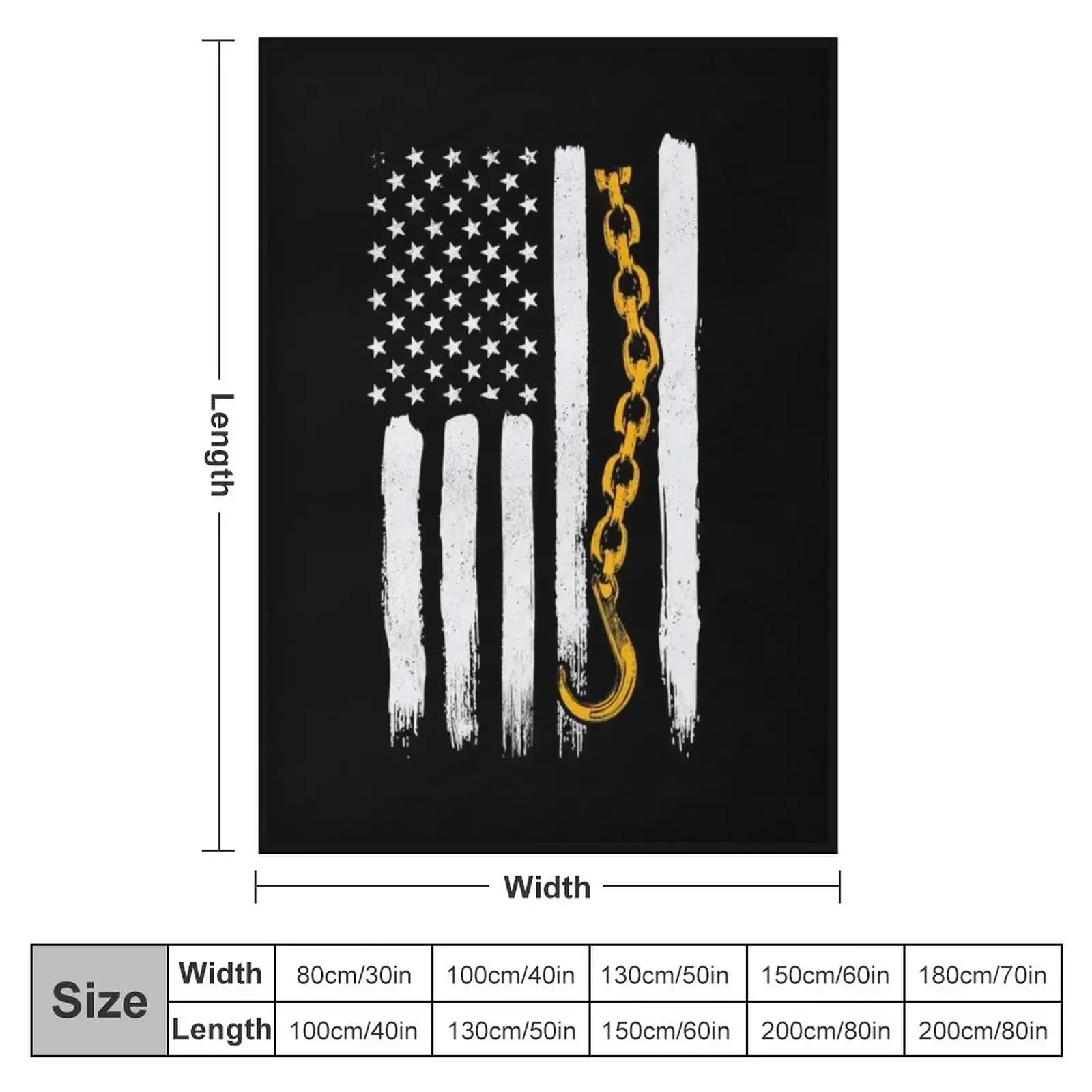 Patriotic Tow Truck Operator Throw Blanket Cute Flannel Fabric Decoratives Decorative Sofa Blankets